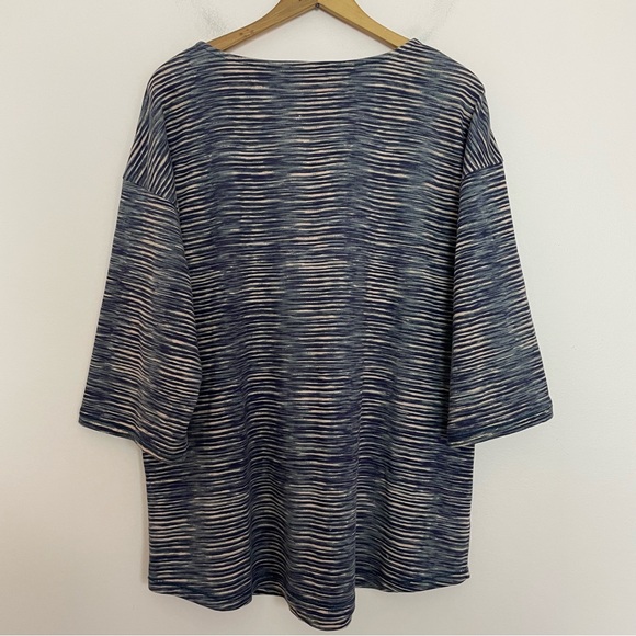 Soft Surroundings Striped Beaded Sequin Applique Manganta Tunic Top Size Large - Picture 3 of 5